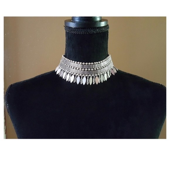 5⭐ rated⚘(LAST 1)Anique Silver Boho Tassel Choker - Picture 5 of 5